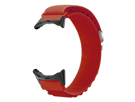 Correa de nailon ajustable con conector negro para Google Pixel Watch - rojo brillante
