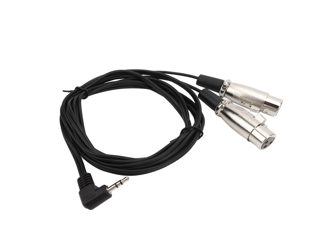 Cable Splitter Y Xlr Hembra Dual A 3.5mm Ángulo Recto Para Micrófonos Cámaras 0.3m/1.0ft Alta Tasa Transmisión Portátil