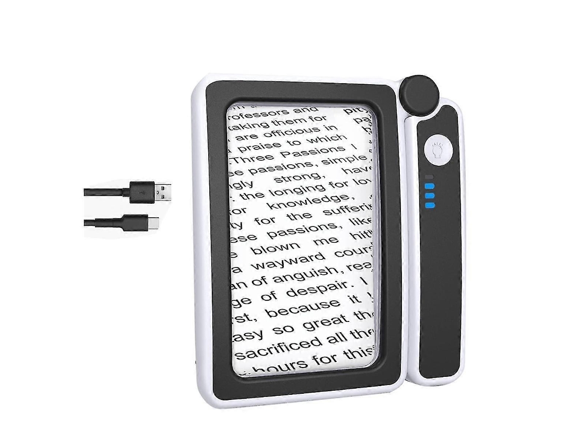4 lupas grandes con 10 LED, portátiles y plegables, para lectura de personas mayores, C15