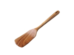 Utensilio De Cocina De Teca Natural Resistente Al Calor Para Remover Y Servir En Sartenes Antiadherentes De 34 Cm.