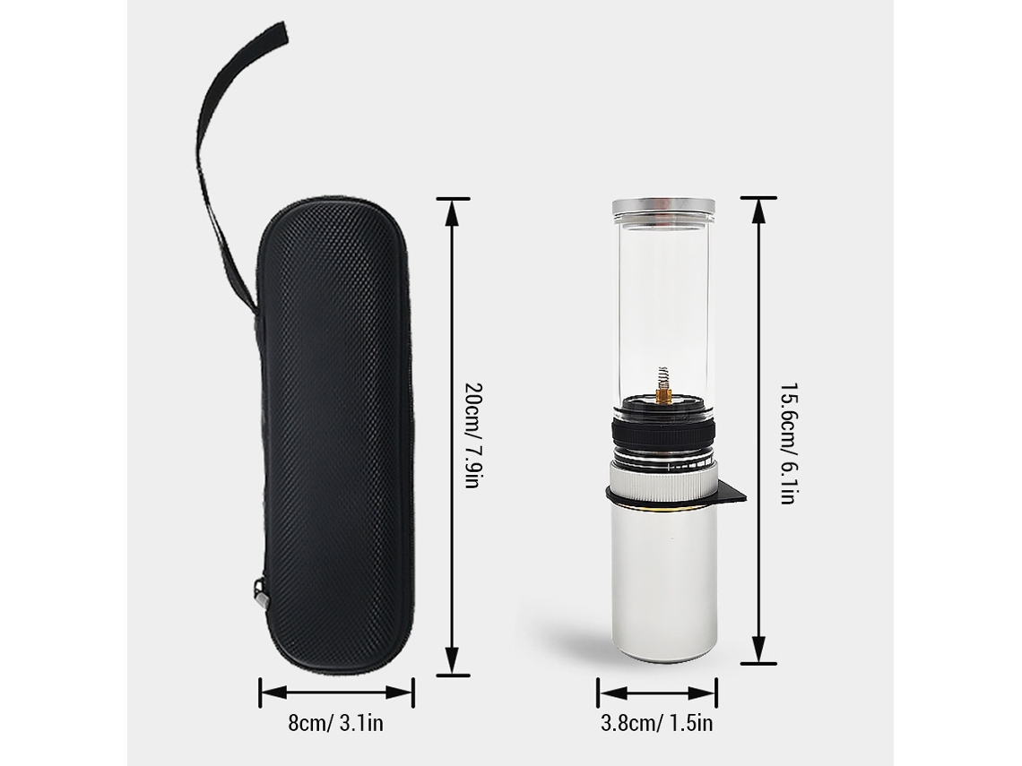Lámpara De Gas Portátil Para Camping, Linterna De Vela Para Exteriores Con Bolsa De Almacenamiento Para Camping Y Senderismo.