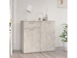 Aparador De Madera Contrachapada Gris Hormigón 80x36x75 Cm