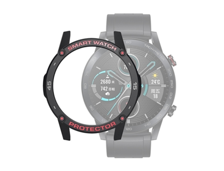 Funda protectora de TPU Huawei Honor Magic 2 de 46 mm para reloj inteligente, color: negro + gris rojo