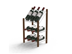 Soporte para 9 botellas de vino de 2 Alturas y expositor superior LIFE STORY MyWinebar