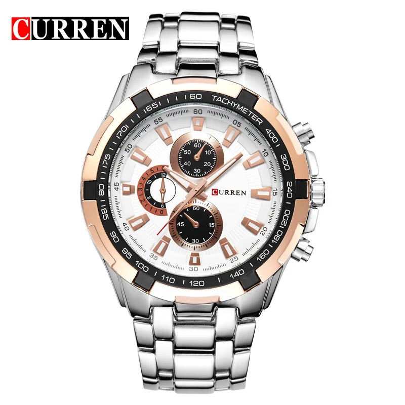 (plata, Oro, Blanco) Reloj Deportivo Para Hombre Resistente Al Agua
