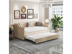 Sofá cama multifunción, extensible 90/180 x 200 cm, sofá extensible de 2 plazas con función cama y somier de láminas, tapizado en terciopelo.