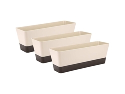 2026-caja De Flores Rectangular, Maceta Plástica 30.5cm, Juego De 3 Para Suculentas, Flores, Violetas Africanas, Balcón Exterior