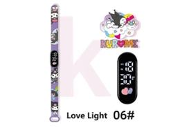 Reloj deportivo inteligente para niños, pulsera digital impermeable, diseño de bicicleta eléctrica Kuromi Ly