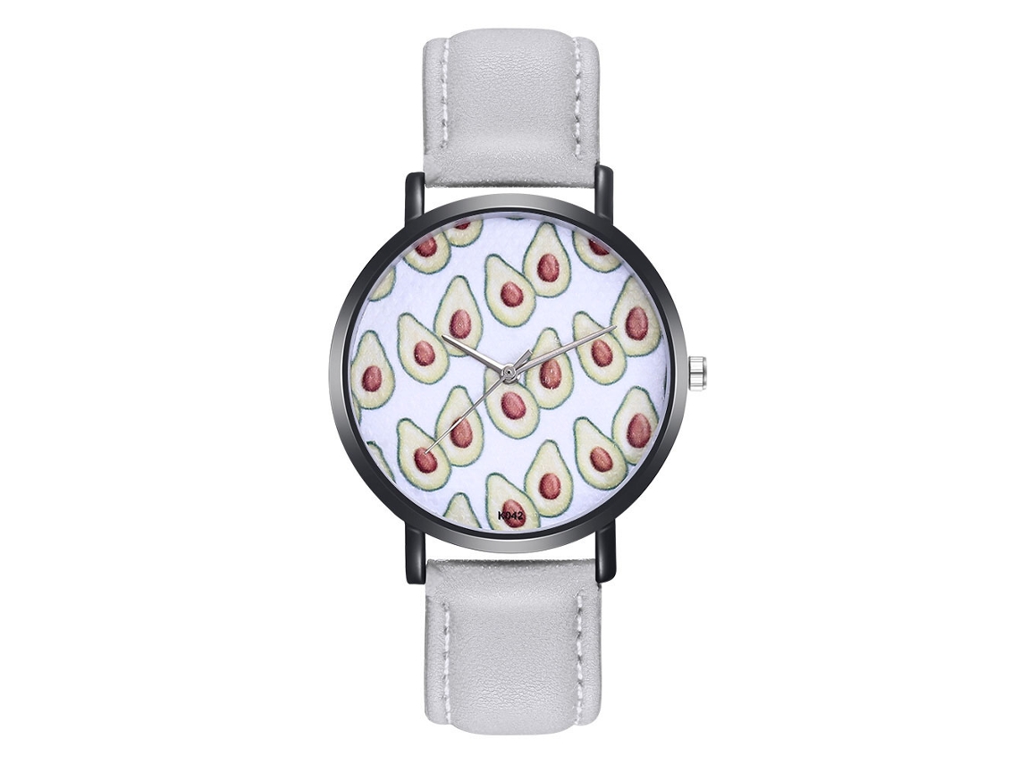 Reloj De Pulsera De Cuarzo Para Mujer Zhoulianfa K042-h Con Correa De Pu Gris Y Esfera Grande.