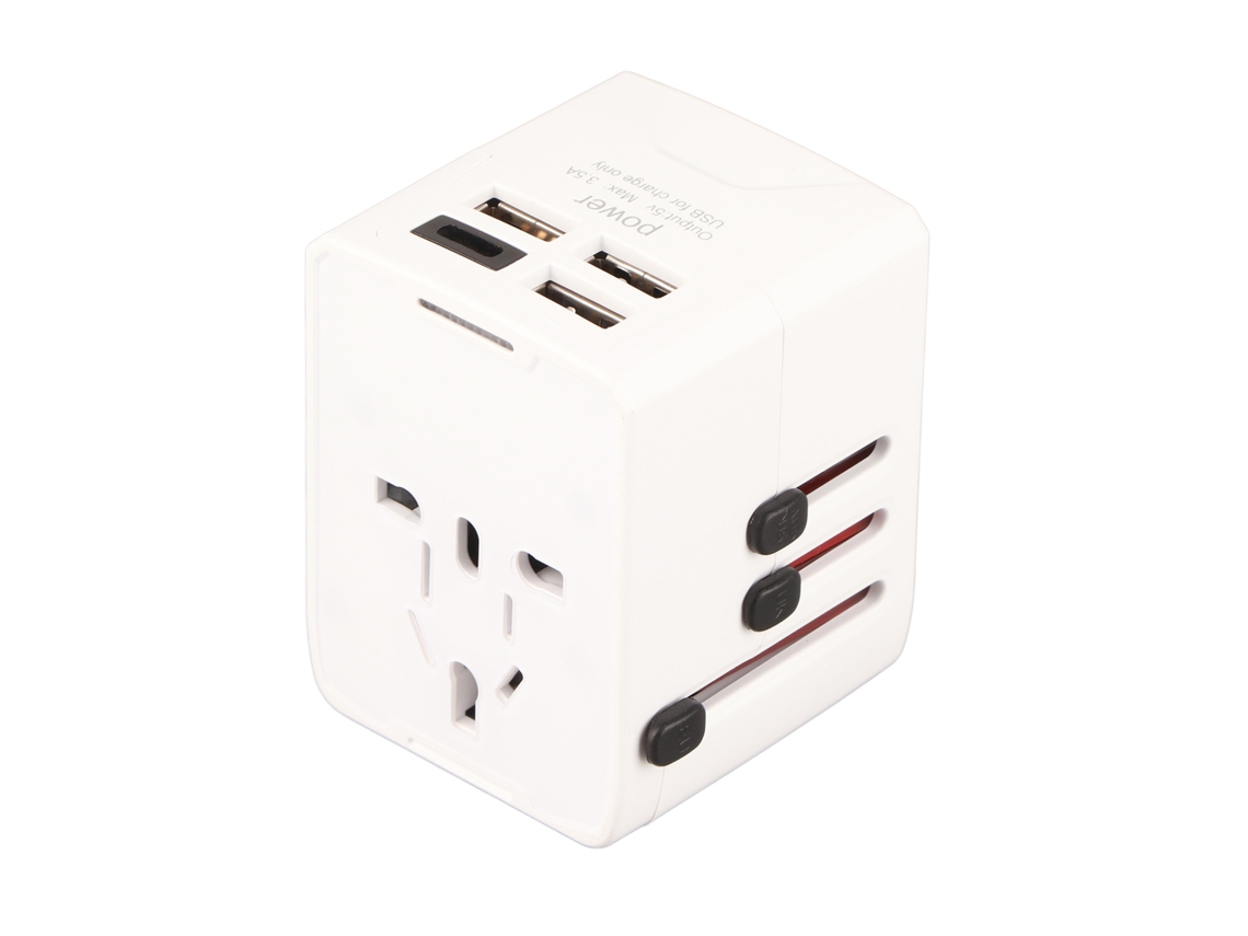2026-as-adaptador Universal De Viaje Con Conversor, Múltiples Salidas Y Usb-c Para Enchufes Internacionales