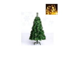 Árbol Pino De Navidad Verde de 150cm 1.5m Cinta de Luz 5m Blanco Cálido