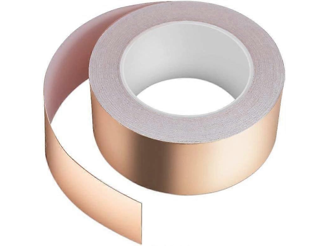 Cinta de cobre de 30 m x 50 mm, adhesivo extralargo, lámina de cobre, EMC, blindaje para reparaciones eléctricas, D GOKOCO