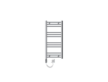 ECD GERMANY Radiador toallero eléctrico - 400 x 800 mm - Cromo - plano - 300W
