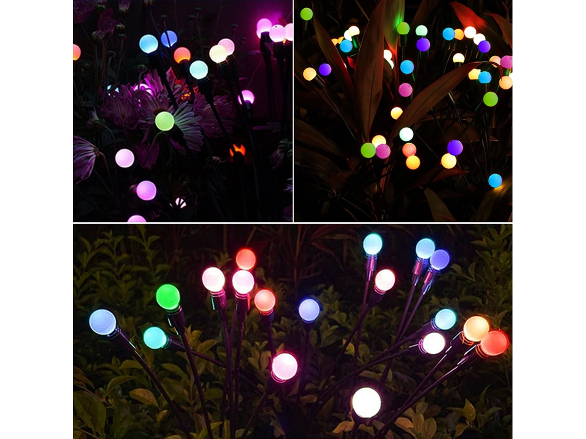 2026-2 Set Luces Jardín Solares Flexibles Ip65 8 Cabezas Decorativas Para Patio Paisajismo