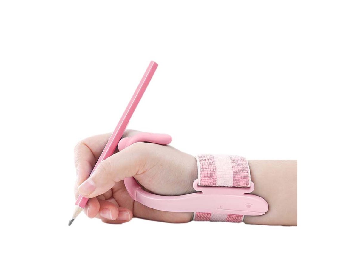 Empuñaduras Eifson para lápices de escritura a mano para niños, corrector de muñeca ajustable antienganche (azul)