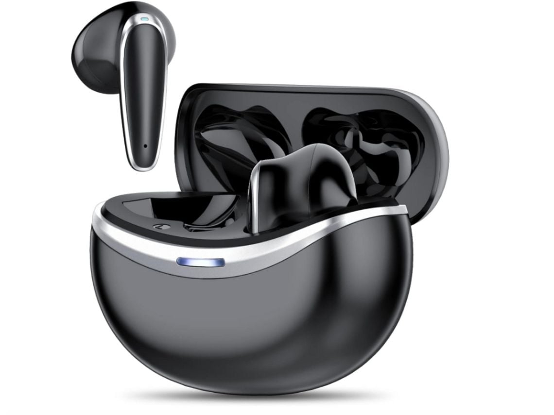 Auriculares YEMAESRE Bluetooth Horas de reproducción Carga rápida USB-C Resistente al agua con cancelación de ruido Negro
