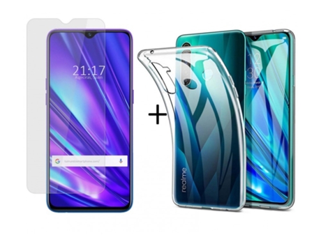 Carcasa + Protector de Pantalla Realme 5 Pro TUMUNDOSMARTPHONE Pack Transparente