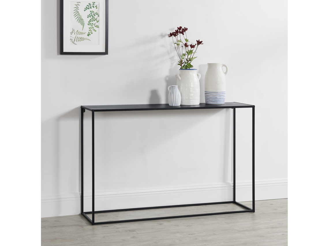 Consola [EN.CASA] Storage  (Negro - Metal, Resistente A Los Arañazos - 74 x 115 x 32 cm)