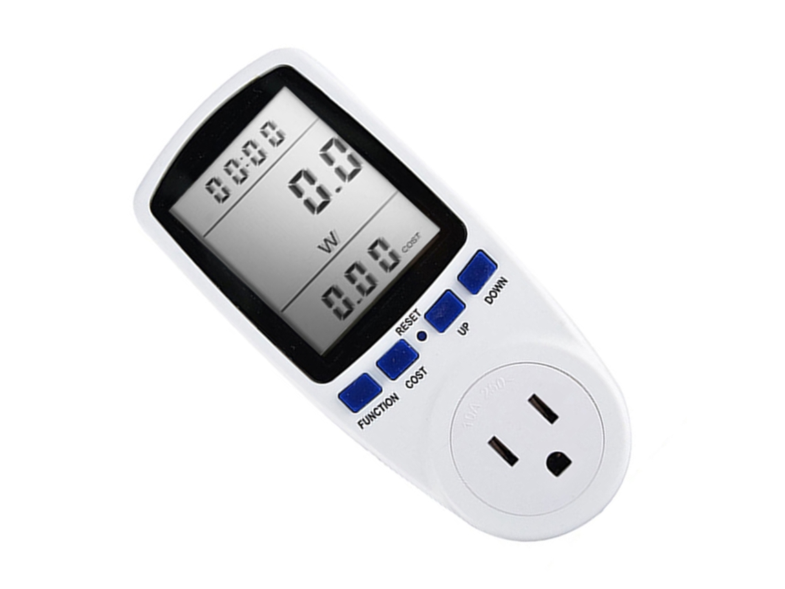 Medidor De Energía Digital Para Enchufes Con Pantalla Lcd De 0w-9999w Para El Hogar.