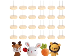 Soporte Muñecas Ganchillo Exhibición Madera Tejidas 24 Piezas Agujas Dobles Simples Coleccionistas Adultos |