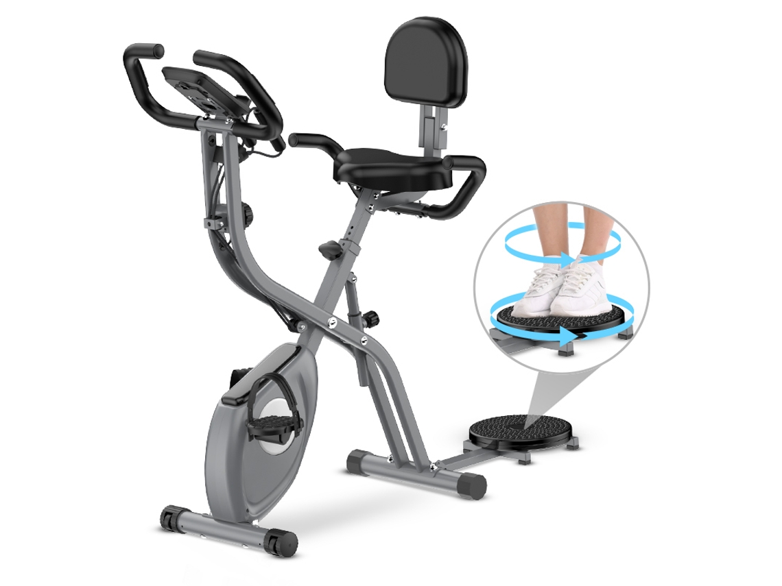 Bicicletas estáticas magnéticas Racingreat (con aplicación z Sport y bandas de resistencia de 10 niveles, modelo E gris)