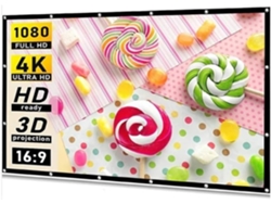Pantalla De Proyección Blanca, Antiarrugas, Suave, De Alta Densidad, Portátil Y Plegable Para Cine En Casa Al