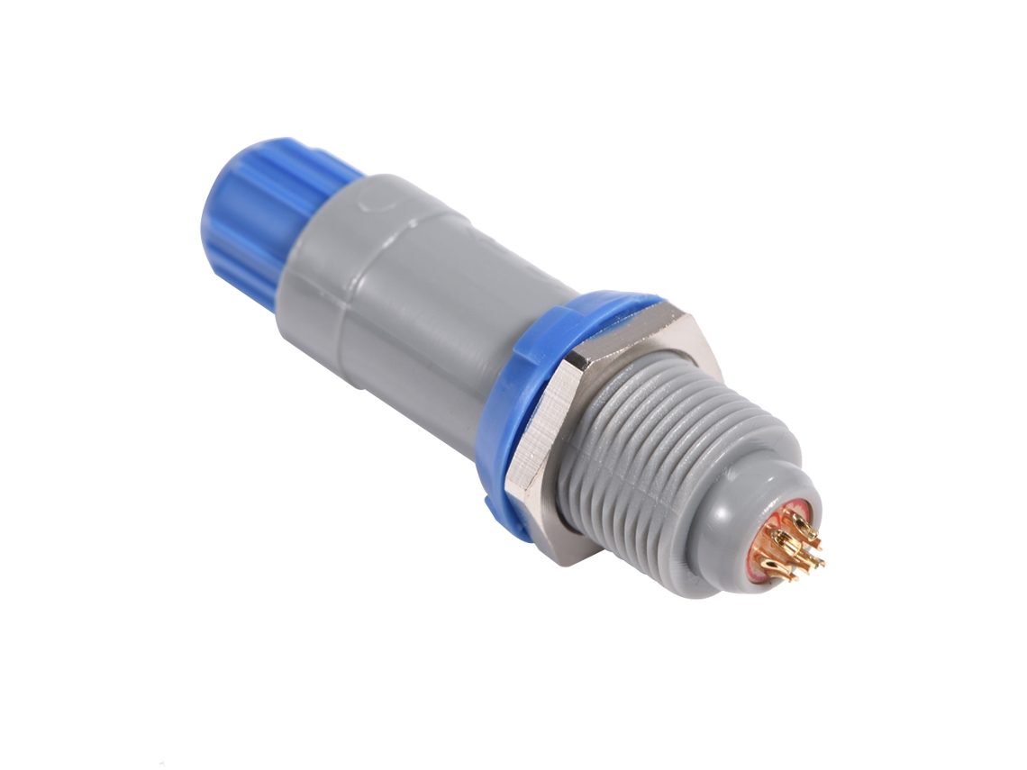 Conector De Plástico Para Antena Con Enchufe Y Toma De Corriente Mediante Accionamiento Por Tracción Para Instrumentos Médicos (7 Pines)
