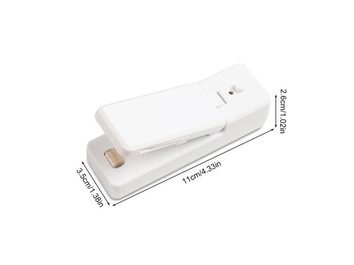 Mini máquina de vacío selladora térmica 2 en 1 recargable blanca