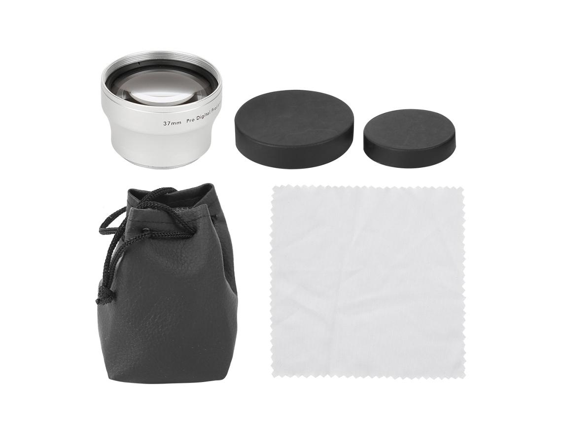 Lente de cámara de 37 mm con aumento 2x, lente de aumento, lente de cámara suplementaria