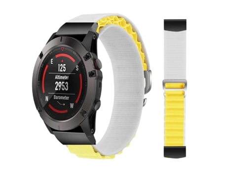 Correa Alpine G-Hook Ajustable Amazfit T-Rex Blanco y Amarillo