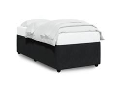 Maison Exclusive - Estructura De Cama Sin Colchón Terciopelo Negro 90x200 Cm
