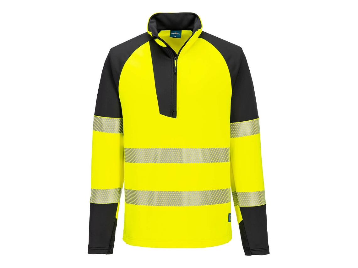 Sudadera Pw3 Hi-vis 1/4 Zip: Calidez Y Comodidad Naranja Negro / Xxxl