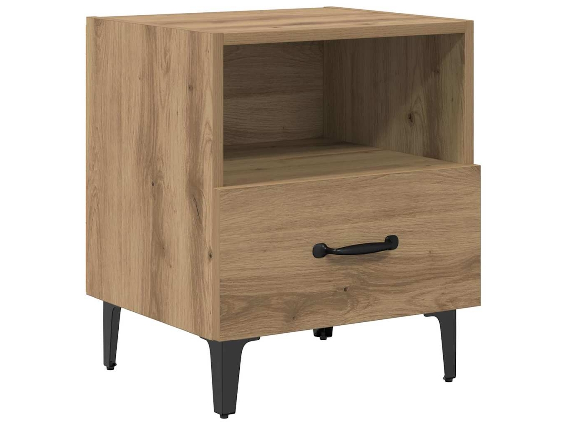 Maison Exclusive - Armario De Noche Con Cajón Roble Artesanal 40 X 35 X 47,5 Cm