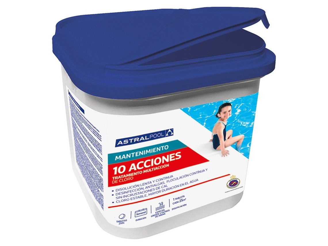 Tabletas Multiacción Action 10 ASTRALPOOL - 5 Kg - Piscinas Gresite-Obra