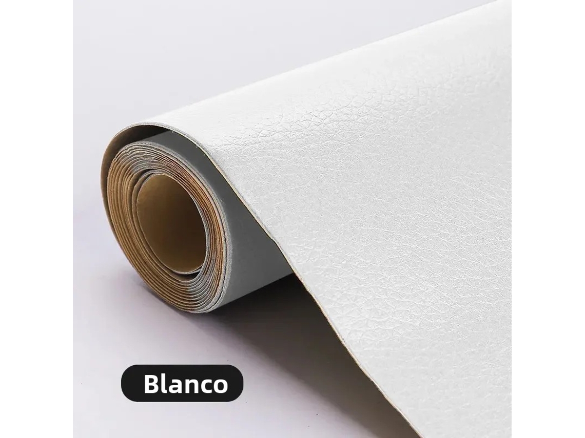 Fita Adesiva para Reparo de Couro Ideal para Reparos Domésticos em Sofás, Assentos e Cadeiras. MDUG (branca, 50x50cm)