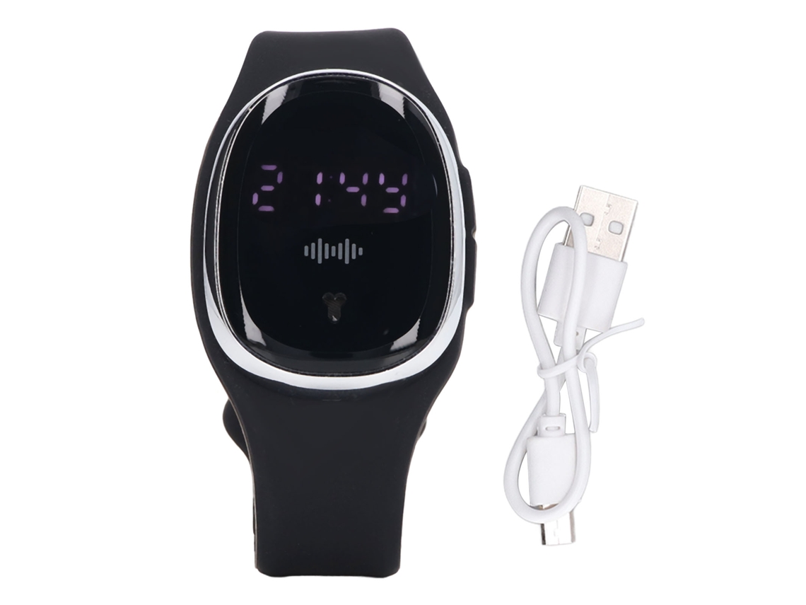 Pulsera Repelente De Mosquitos Ultrasónica Recargable Por Usb Para Mujeres Embarazadas Y Niños - Negra