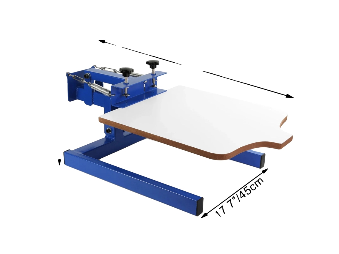 Impresora de serigrafía, construcción de acero duradera, ideal para proyectos de bricolaje, 1 color, 1 estación.
