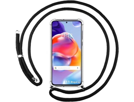 Carcasa para Xiaomi Redmi Note 11 Pro+ Plus 5G TUMUNDOSMARTPHONE Colgante Negro