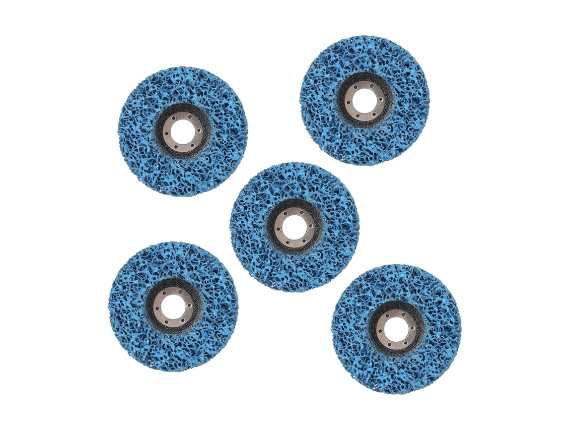 5 Discos De Lijado De Poliestireno De 115 Mm Para Eliminar Óxido Y Pintura Con Amoladora Angular.