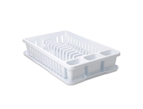 TATAY 1127001 - Escurreplatos con Bandeja de Drenaje en PP5, Libre de BPA. Blanco