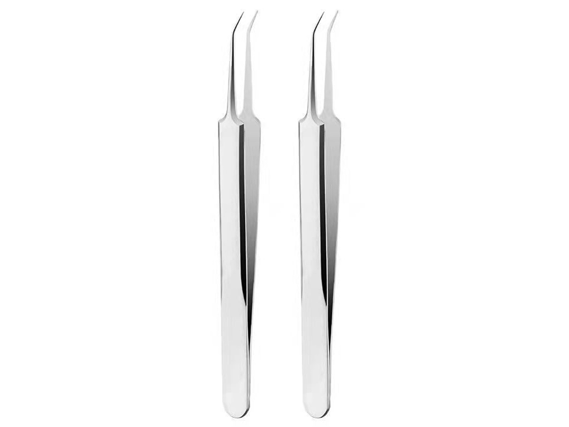 Extractor de puntos negros de 2 piezas, removedor de espinillas de acero inoxidable, pinzas para acné y comedones Kofihety