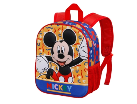 Mickey Mouse Oh Boy Mochila 3D Pequeña, Rojo