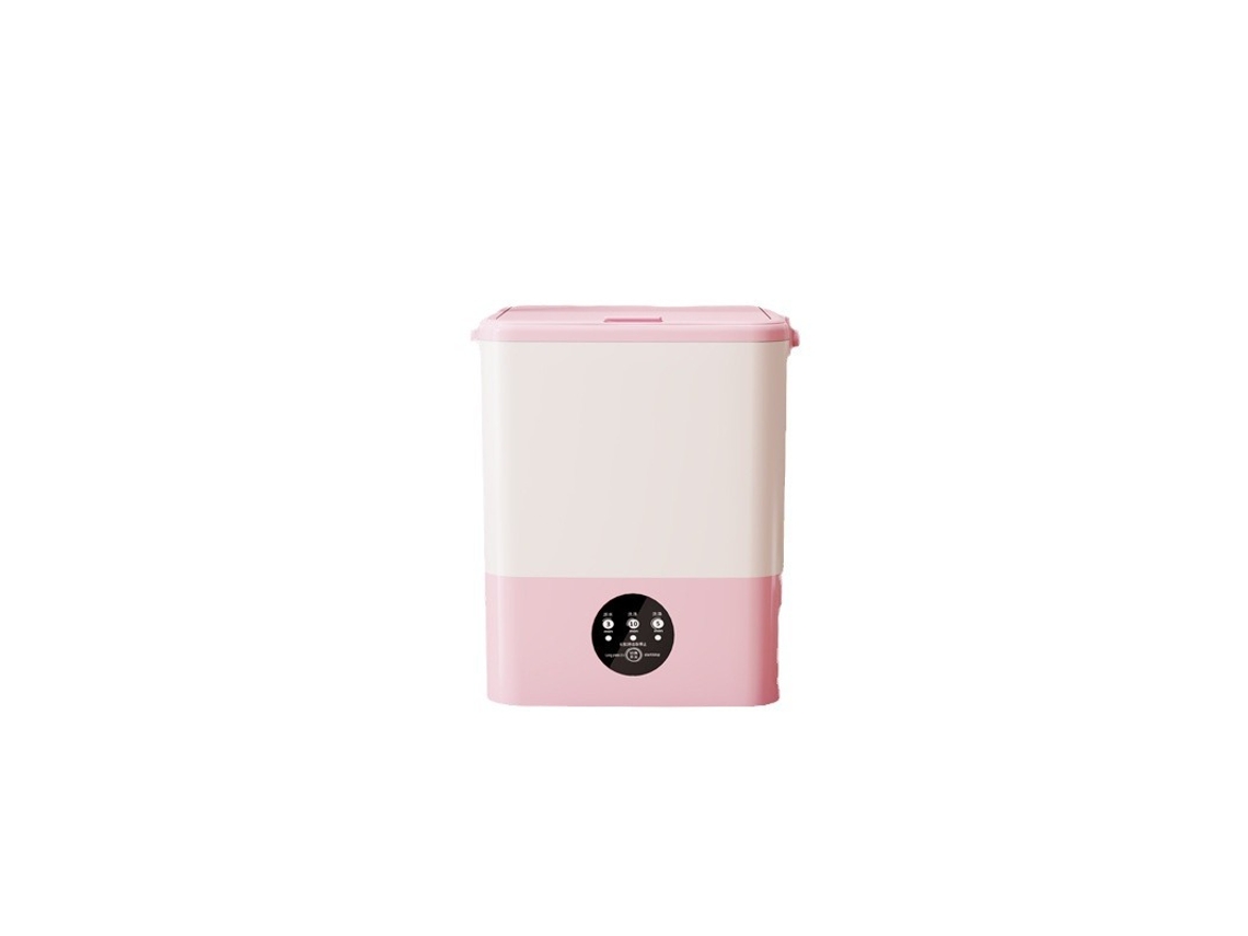 Lavadora Plegable Pequeña Automática Con Centrifugado (sakura Pink 6.5l, Con Filtro Y Drenaje)