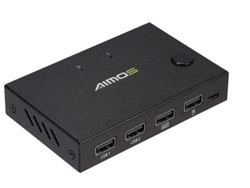 Conmutador KVM HDMI de 2 puertos 4K USB Conmutador KVM HDMI de 2 puertos USB Divisor de pantalla de video para 2 teclados compartidos Impresora YIZHOOD
