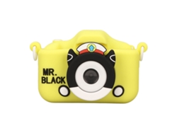 Cámara digital infantil, bonita y ligera, con pantalla de 2", para fotos, vídeos y MP3, para niños de 3 a 10 años, amarilla, con tarjeta de memoria de 128 GB.