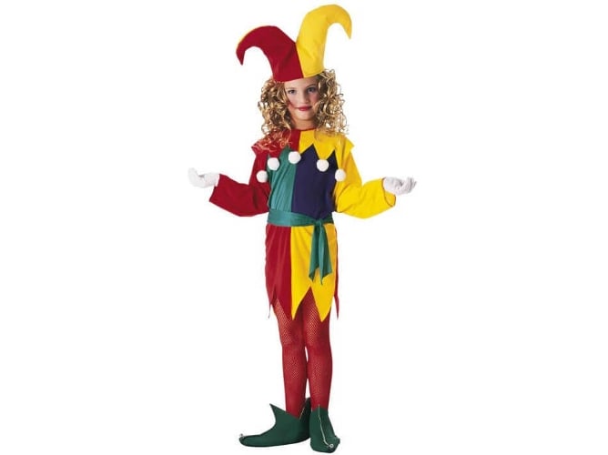 Disfraz de Niña DISFRAZZES Payasita Multicolor (Talla: 8 a 10 años)