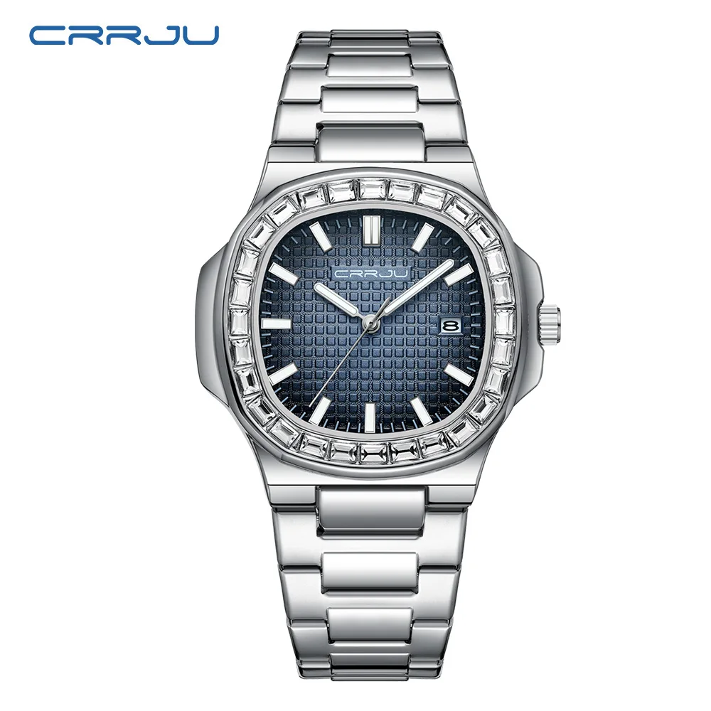 Reloj de hombre, calendario moderno, reloj de acero inoxidable para hombre