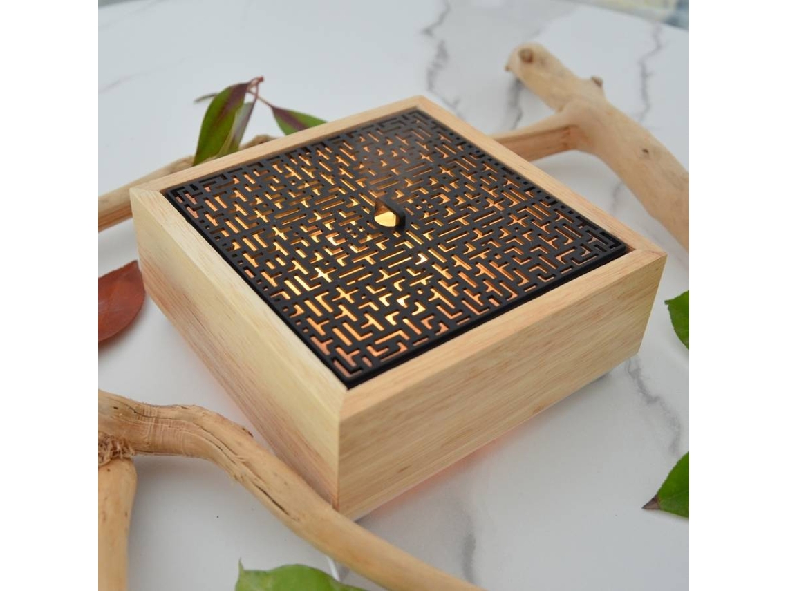 Difusor de Aceites Esenciales ZEN'ARÔME Kaori (Marrón - 14.5x14.5x6 cm)
