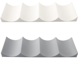 VVJIJILLY 2 Tapetes Para Garrafas No Frigorífico, Organizador Empilhável, Branco/cinzento