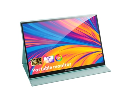 GEEKOM PM16: Monitor portátil elegante, pantalla Full HD de 16 pulgadas (40,64 cm), conectividad USB-C, tecnología de pantalla IPS